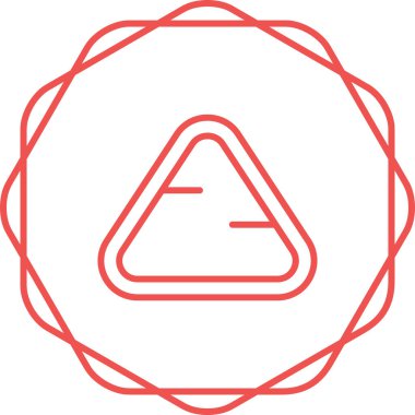 üçgen simgesi web basit illüstrasyon