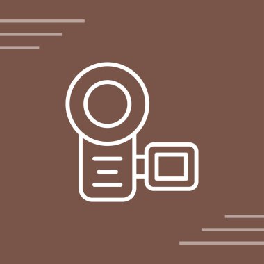 video kamera simgesi, vektör illüstrasyonu  