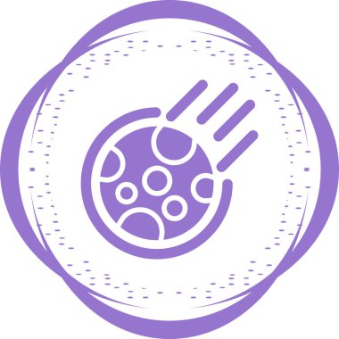 Meteor simgesi. Sosyal medya, uygulama ve web tasarımı için basit vektör sembolü.  