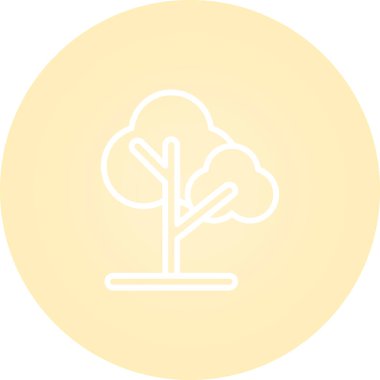 ağaç web simgesi, basit vektör illüstrasyonu 