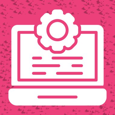 laptop ide simgesi, vektör illüstrasyonu basit tasarım