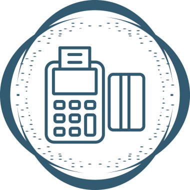 pos terminal ve kredi kartı vektör çizimi 