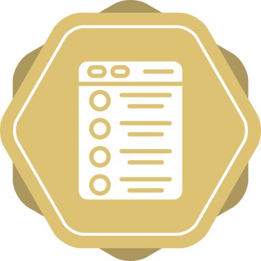 Tasarım listesi simgesi, vektör illüstrasyonu 