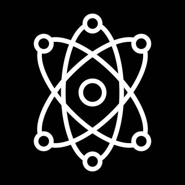 atom. Web simgesi basit illüstrasyon 