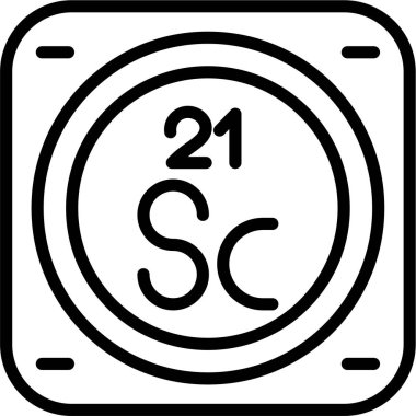 Periyodik tablonun kimyasal elementinin web illüstrasyonu