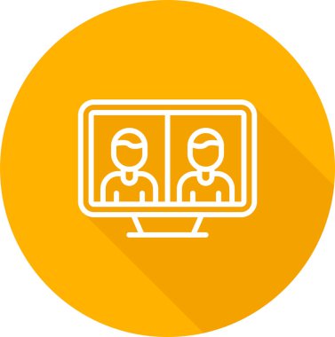 Telepresence simgesinin vektör illüstrasyonu 