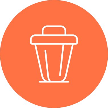 Çöp kutusu. Web simgesi basit illüstrasyon