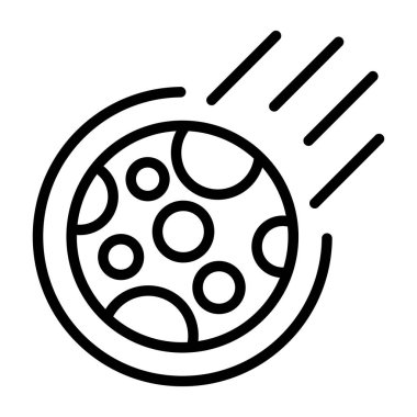 Meteor simgesi. Sosyal medya, uygulama ve web tasarımı için basit vektör sembolü.  