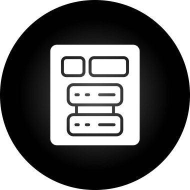 Sunucu simgesinin vektör illüstrasyonu 