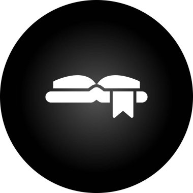 Yer imi web simgesiyle kitabı aç, basit illüstrasyon