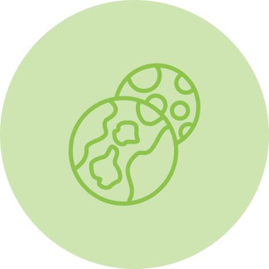 Dünya gezegeni simgesi, vektör illüstrasyonu basit tasarım