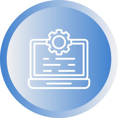 laptop ide simgesi, vektör illüstrasyonu basit tasarım