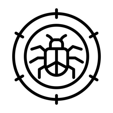 Hata ayıklayıcı ağ simgesi vektör çizimi