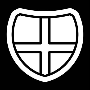 Kalkanın basit vektör simgesi, güvenlik kavramı