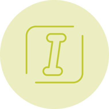 Belgenin vektör illüstrasyonu Italic modern simgesi