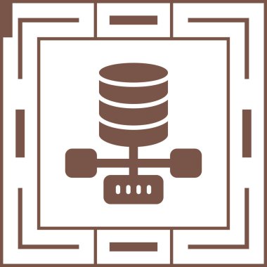 veritabanı. Web simgesi basit illüstrasyon 