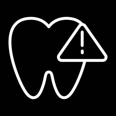 Diş acil durumu. Web simgesi basit illüstrasyon