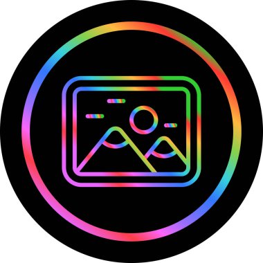 Resim modern simgesinin vektör illüstrasyonu