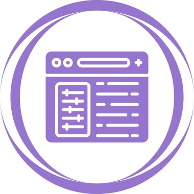 Ayarları satırı simgesi, vektör çizim 