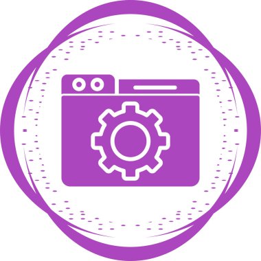 Web tarayıcı simgesi, vektör illüstrasyonu basit tasarım