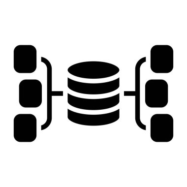 veritabanı. Web simgesi basit illüstrasyon