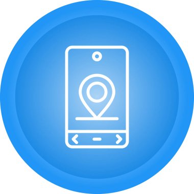 Pin Konum web simgesi, basit vektör illüstrasyonu