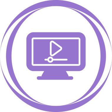 Video player vector icon design 