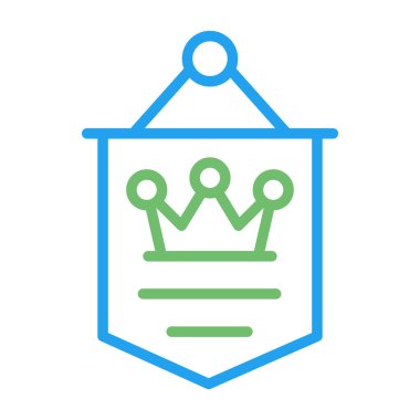 Banner simgesinin vektör illüstrasyonu