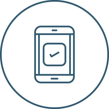 Kendini Kontrol Et web simgesi vektör illüstrasyonu