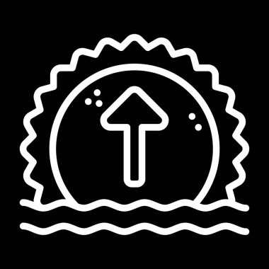 Güneş. Web simgesi basit illüstrasyon