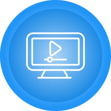  Video simgesinin vektör illüstrasyonu
