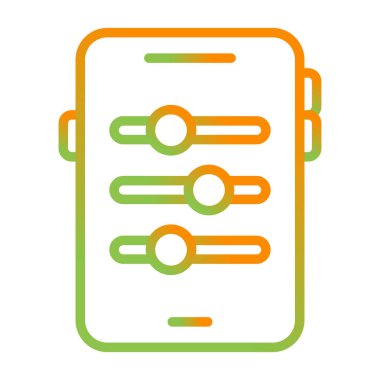 Akıllı telefon simgesinin vektör illüstrasyonu 