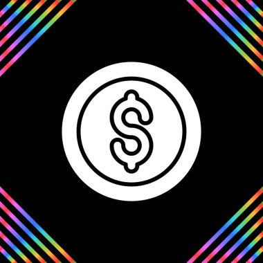 Dolar simgesi vektör illüstrasyonu
