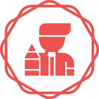 Tasarımcı web simgesi vektör illüstrasyonu