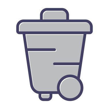 vektör çizim çöp tenekesi 