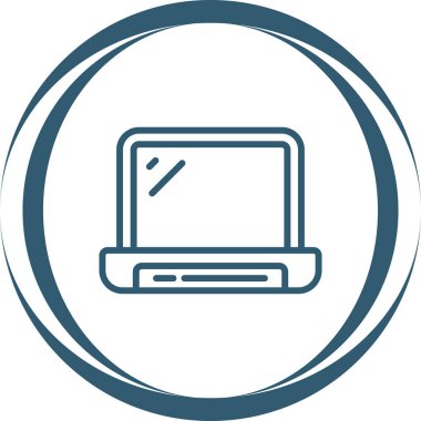 dizüstü bilgisayar simgesi, vektör illüstrasyonu basit tasarım