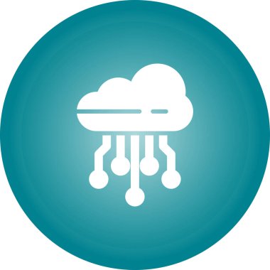 bulut hesaplama ağ simgesi, vektör illüstrasyonu           