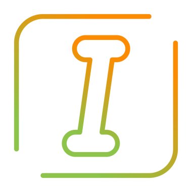 Belgenin vektör illüstrasyonu Italic modern simgesi