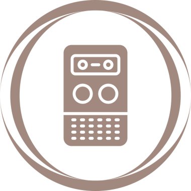 Masaüstü bilgisayar simgesi, vektör illüstrasyonu basit tasarım