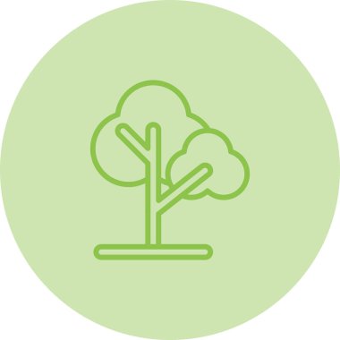 ağaç web simgesi, basit vektör illüstrasyonu 