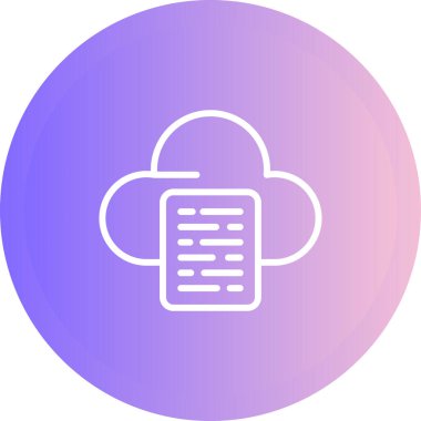 Bulut simgesi, vektör illüstrasyonu 