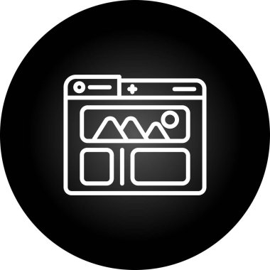 Kullanıcı Arayüzü Web simgesi vektör çizimi