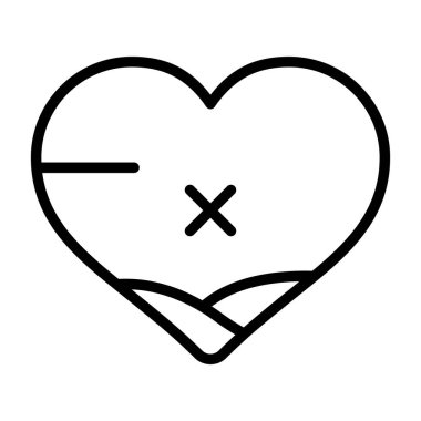 kalp ağı simgesi basit illüstrasyon 