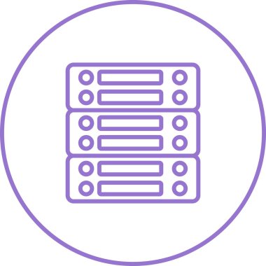 Sunucu simgesinin vektör illüstrasyonu 