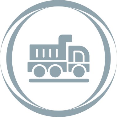 Kamyon web simgesini boşalt, vektör illüstrasyonu