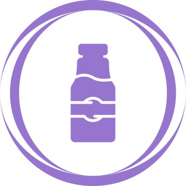 süt şişesi simgesi, vektör illüstrasyonu