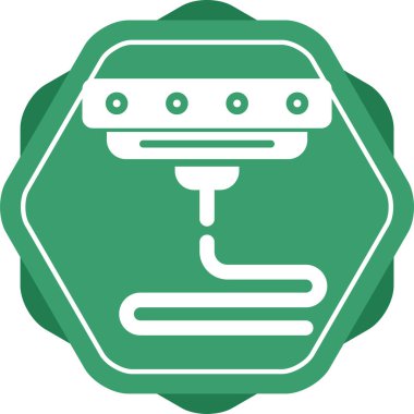 3B Yazıcı simgesi, vektör illüstrasyonu basit tasarım