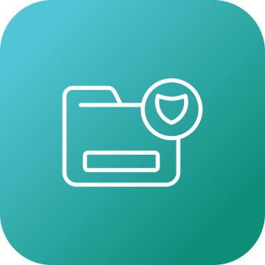 Belge Güvenlik web simgesi, basit vektör illüstrasyonu