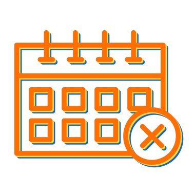 Takvim. Web simgesi basit illüstrasyon 