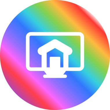 Masaüstü ekranı. Web simgesi basit illüstrasyon